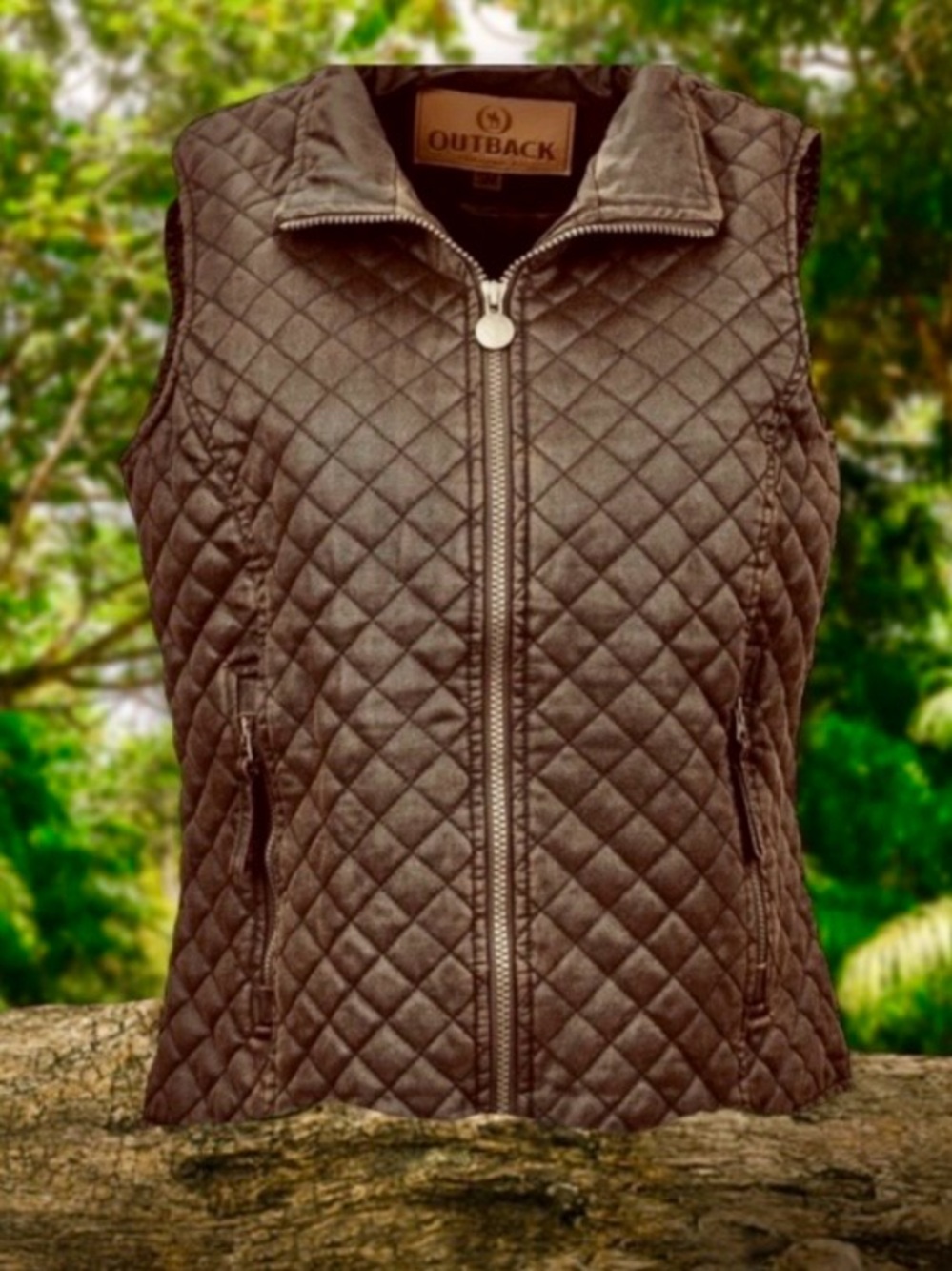 OUTBACK TRADING COMPANY BRISBANE VEST FOR WOMEN IN BROWN SZ XL